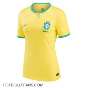 Brasilien Replika Hemmatröja Damer VM 2022 Kortärmad